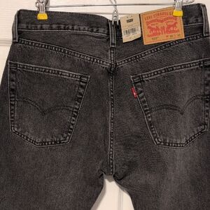 NWT Levi's 555s Black/Gray Straight Jeans with Iconic Style!